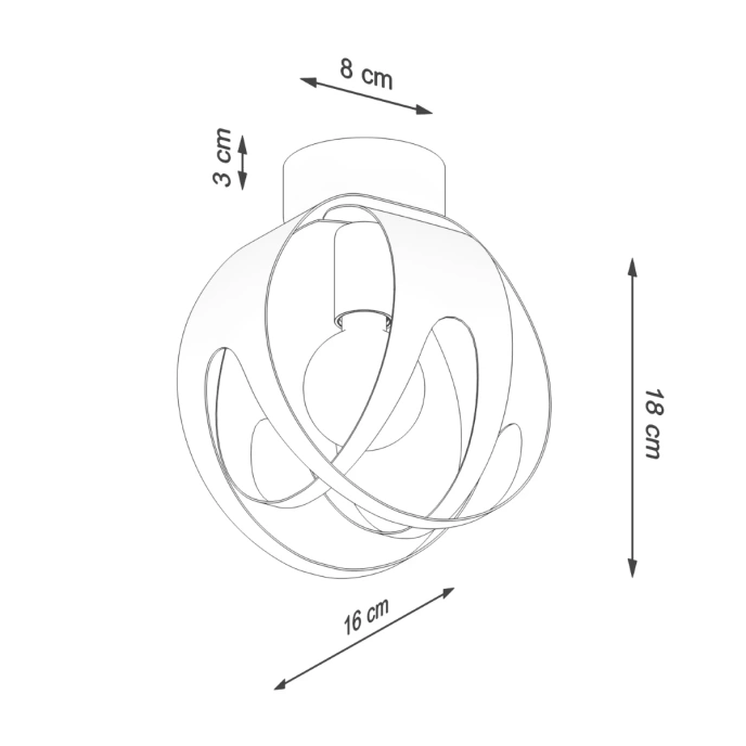 Plafondlamp TULOS wit