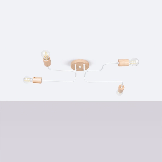 Kroonluchter TIMBO 4 wit