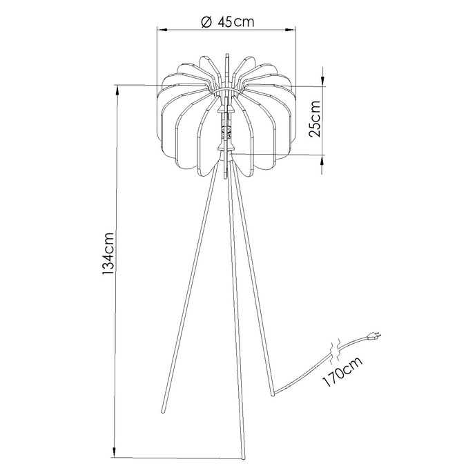 Staande lamp MULA 45 beige