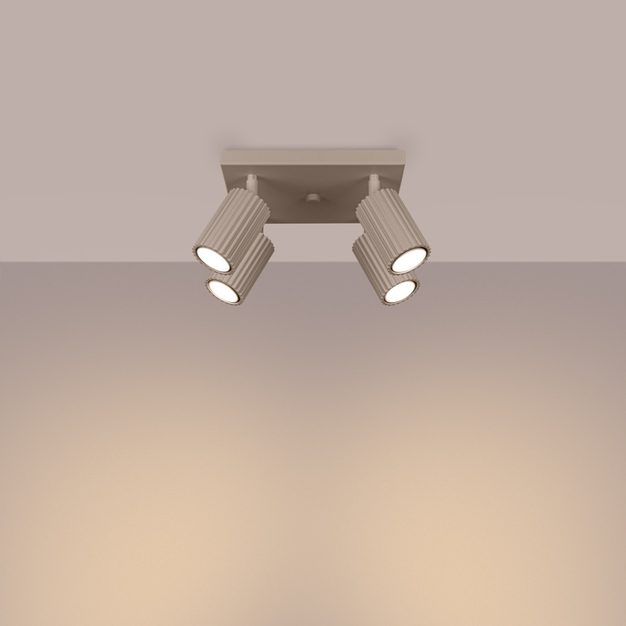 Plafondlamp KARBON 3L taupe