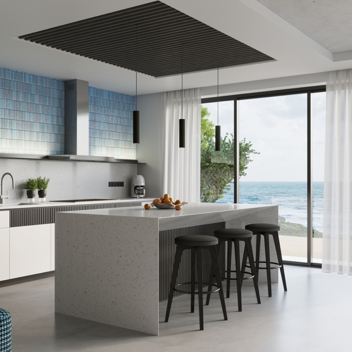 Plafondlamp KARBON 30 zwart