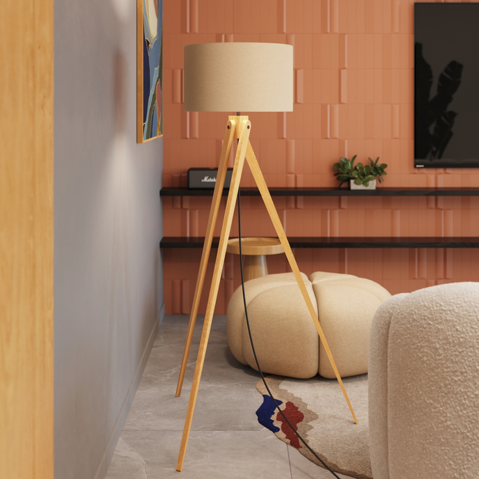 Staande lamp NATT beige