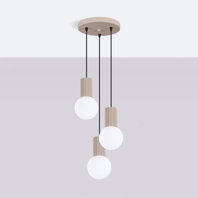 Hanglamp HALO 3P taupe