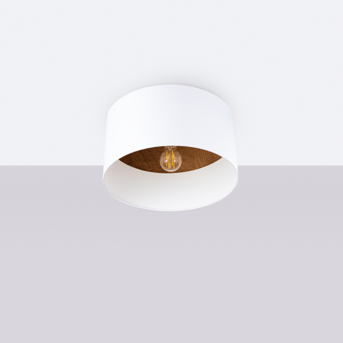 Plafondlamp TELESTO wit/donkerbruin