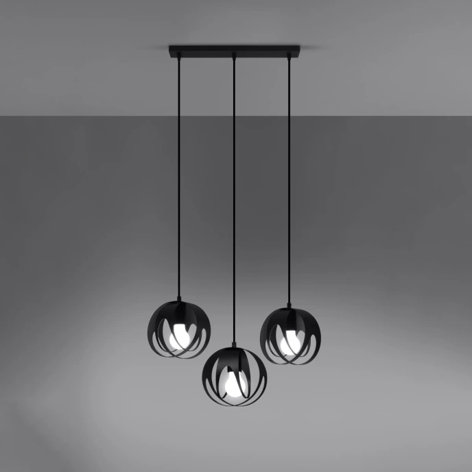 Hanglamp TULOS 3L zwart