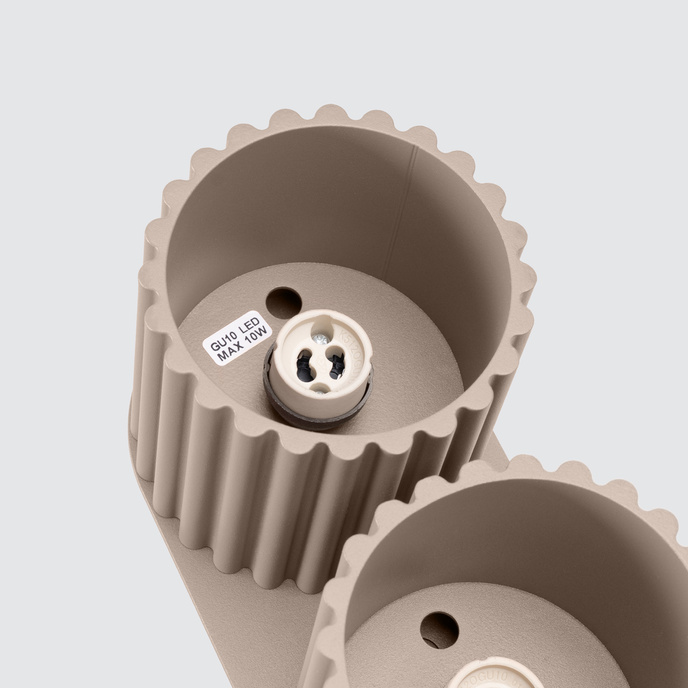 Plafondlamp AURA 2 taupe GU10