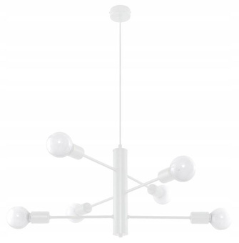 DUOMO 6 kroonluchter wit