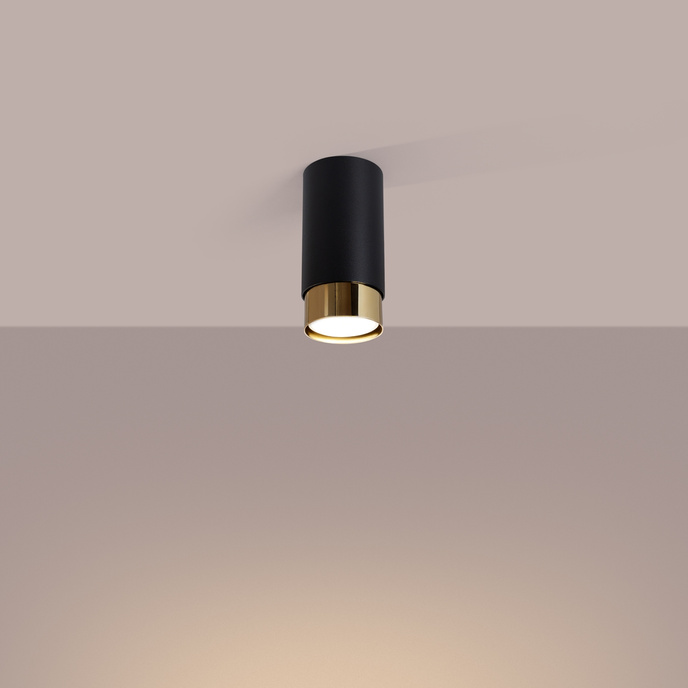 Plafondlamp NERO 12,5 zwart/goud