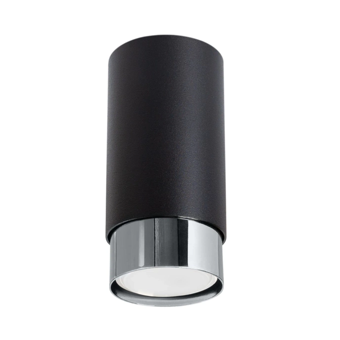 Plafondlamp NERO 12,5 zwart/chroom