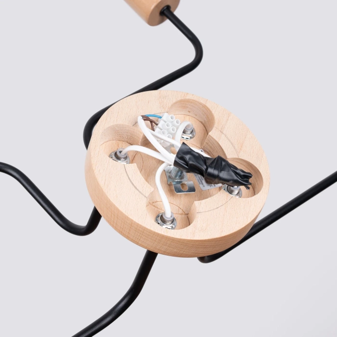 Kroonluchter TIMBO 4 zwart