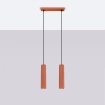 Hanglamp KARBON 2 rood oker