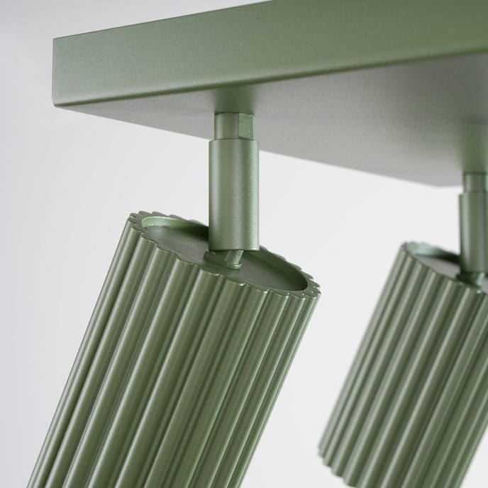 Plafondlamp KARBON 4 olijfgroen