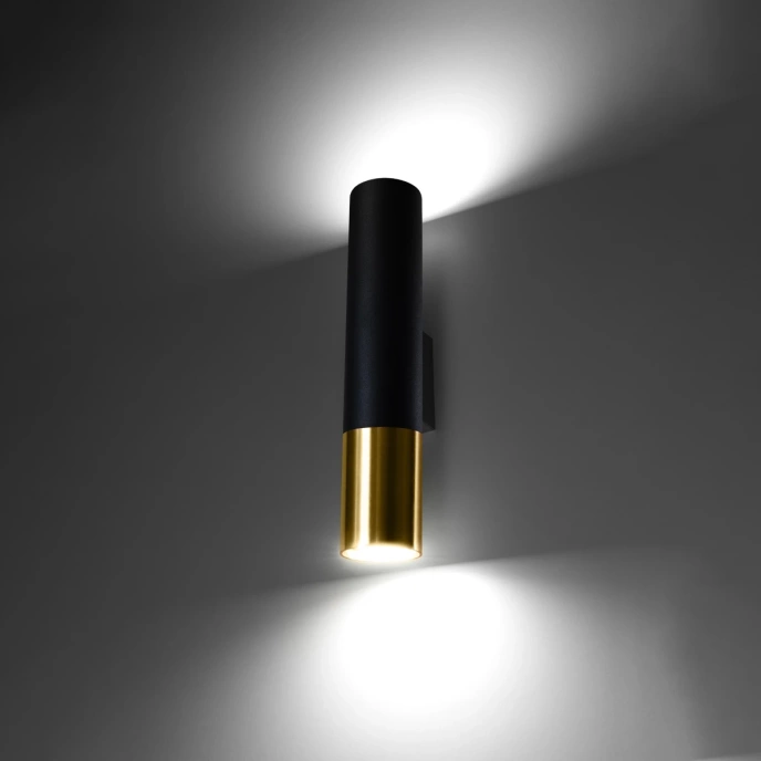 Wandlamp LOOPEZ zwart/goud