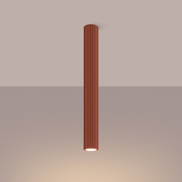 Plafondlamp KARBON 60 rood oker