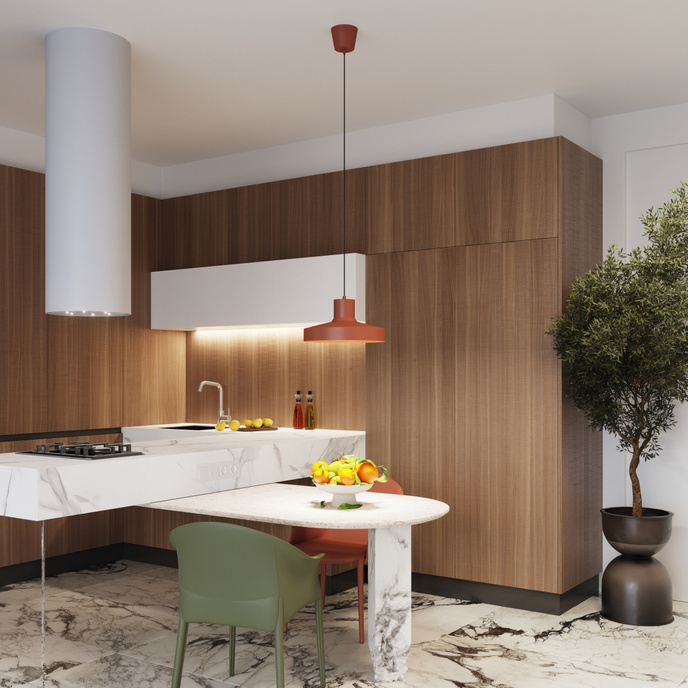 Hanglamp BILO rood oker