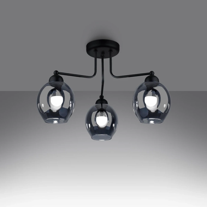 Kroonluchter FILLAN 3 zwart