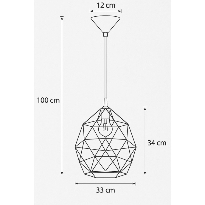 Hanglamp TRIOM 20 goud
