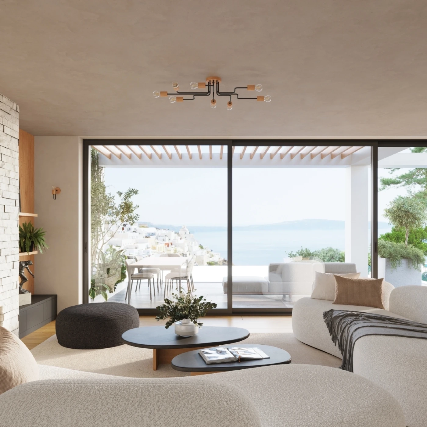 Kroonluchter TIMBO 6 zwart