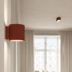 Plafondlamp AURA 2 rood ochra Gx53