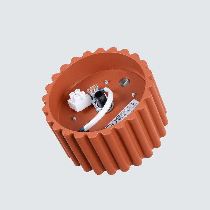 Plafondlamp AURA 1 rood ochra Gx53