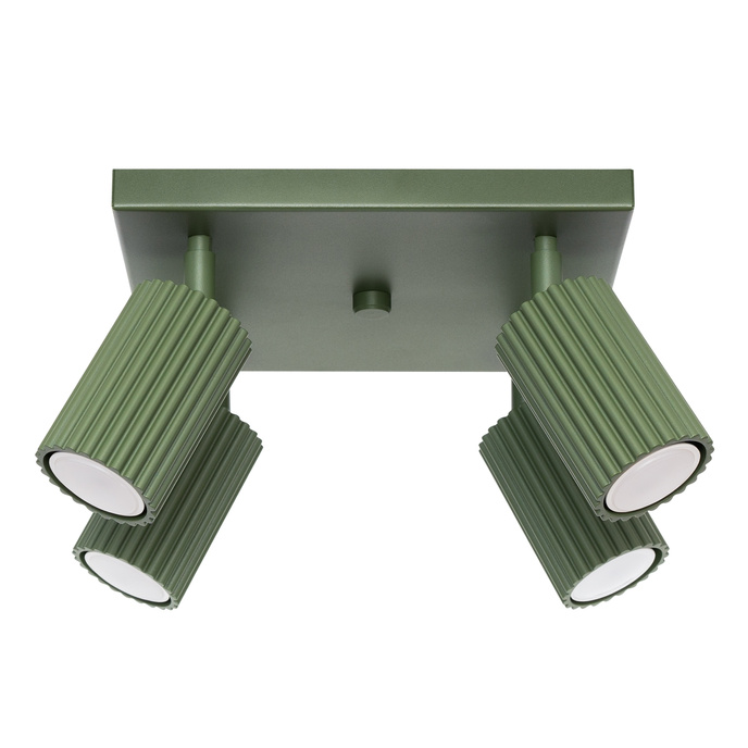 Plafondlamp KARBON 4 olijfgroen