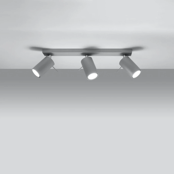 Plafondlamp RING 3 grijs