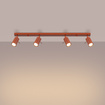 Plafondlamp RING 4L rood ochra