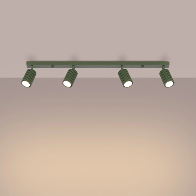 Plafondlamp KARBON 4L olijfgroen