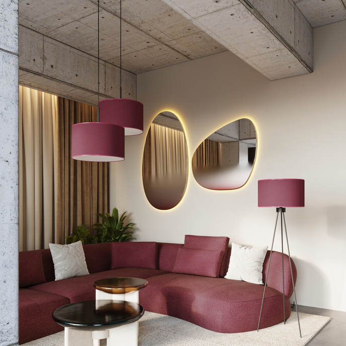 Vloerlamp NEVIA bordeaux