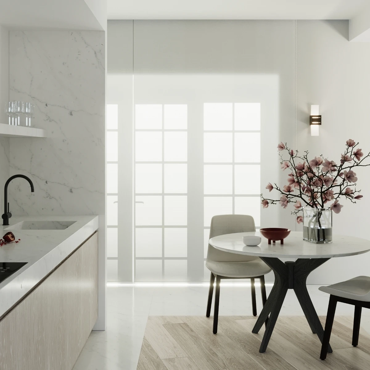 Wandlamp LORETO zwart