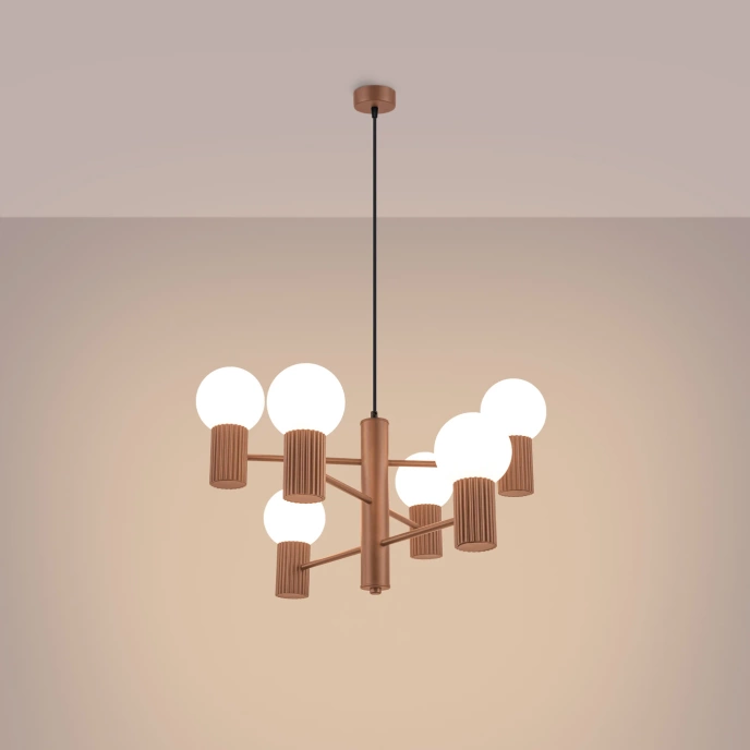 Kroonluchter HALO 6 mokka