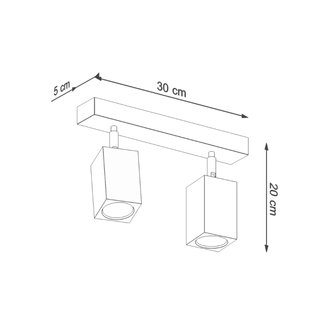 Plafondlamp KEKE 2 eik