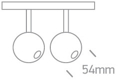 NOXE 2 zwarte LED 3000K 14W 1120lm