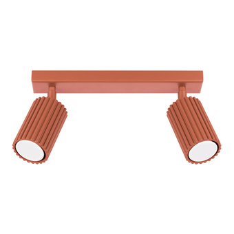 Plafondlamp KARBON 2 rood oker
