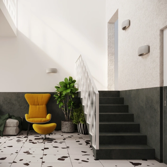 Wandlamp keramiek PONTIUS grijs