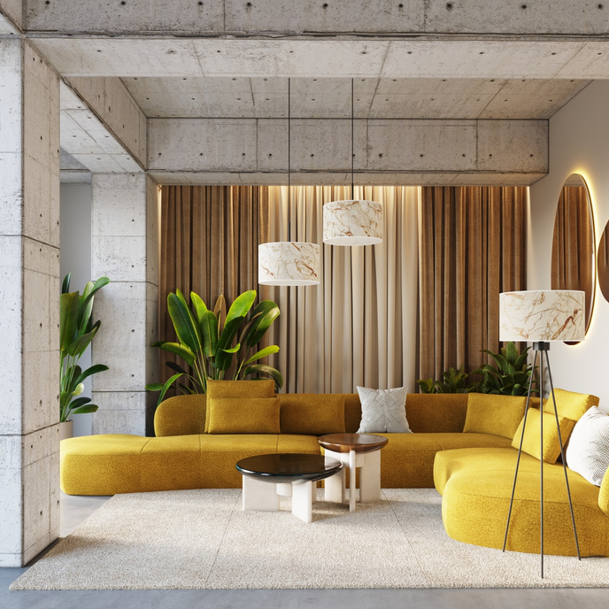 Staande lamp NEVIA marmer