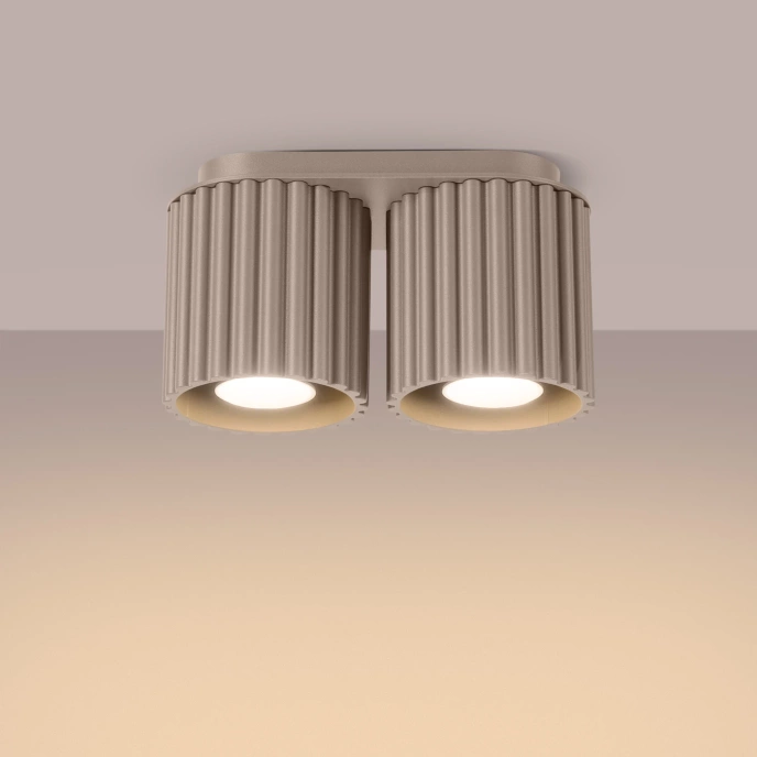 Plafondlamp AURA 2 taupe GU10