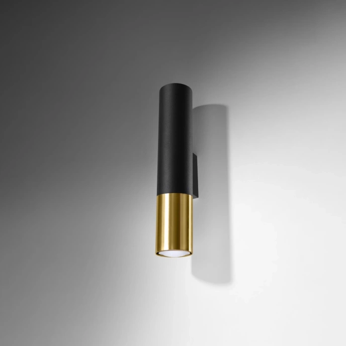 Wandlamp LOOPEZ zwart/goud