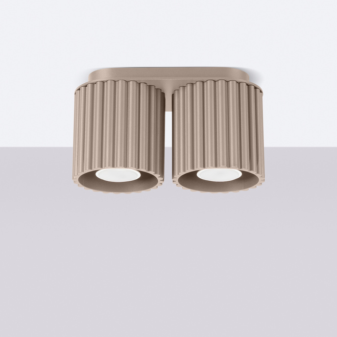 Plafondlamp AURA 2 taupe GU10