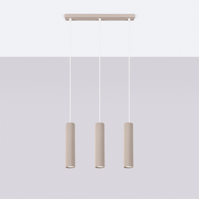 Hanglamp KARBON 3L taupe