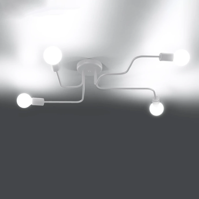 Kroonluchter VECTOR 4 wit