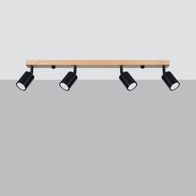 Plafondlamp VERDO 4 zwart