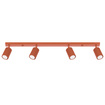 Plafondlamp KARBON 4L rood oker