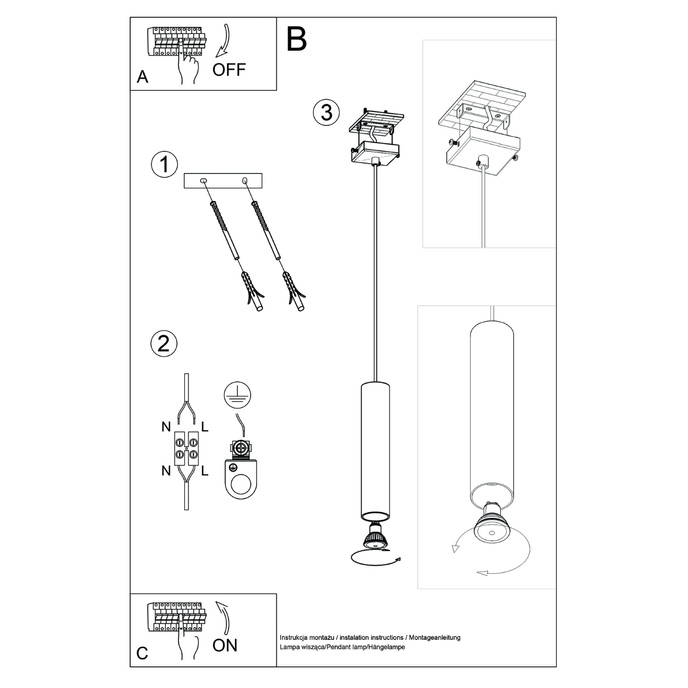 Hanglamp LAGOS 1 beige