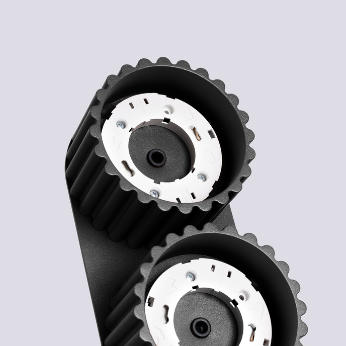 Plafondlamp AURA 2 zwart Gx53