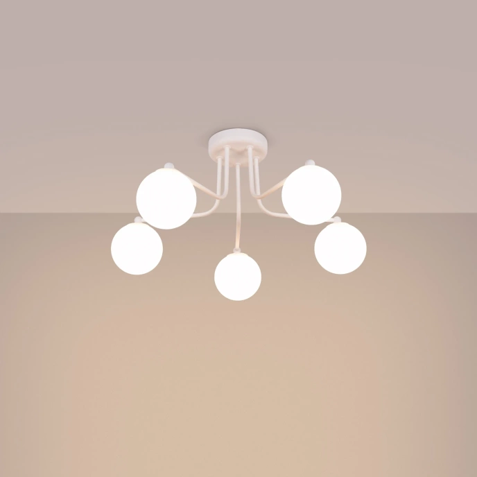 Kroonluchter ASTRAL 5 wit