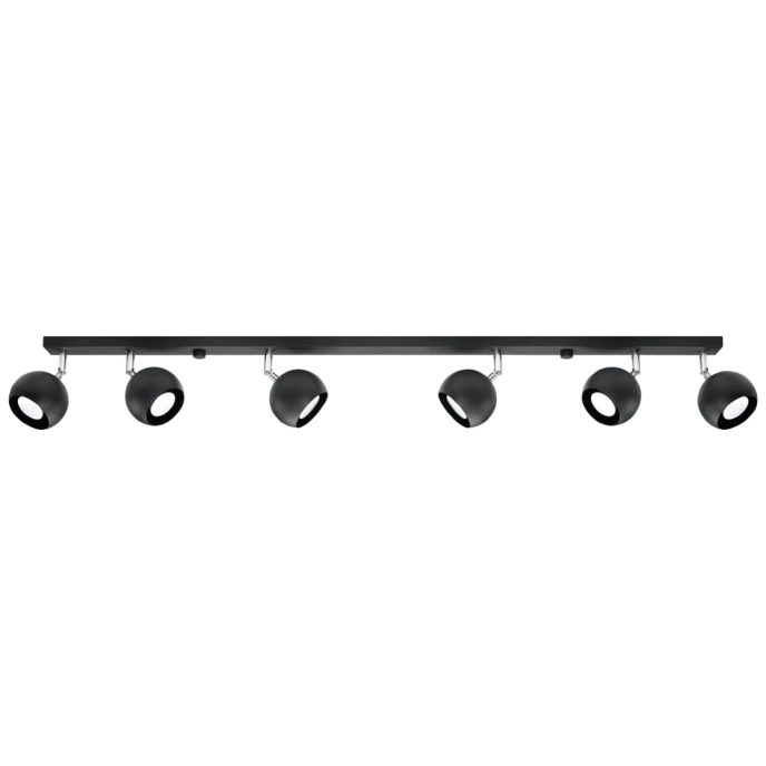 Plafondlamp OCULARE 6L zwart