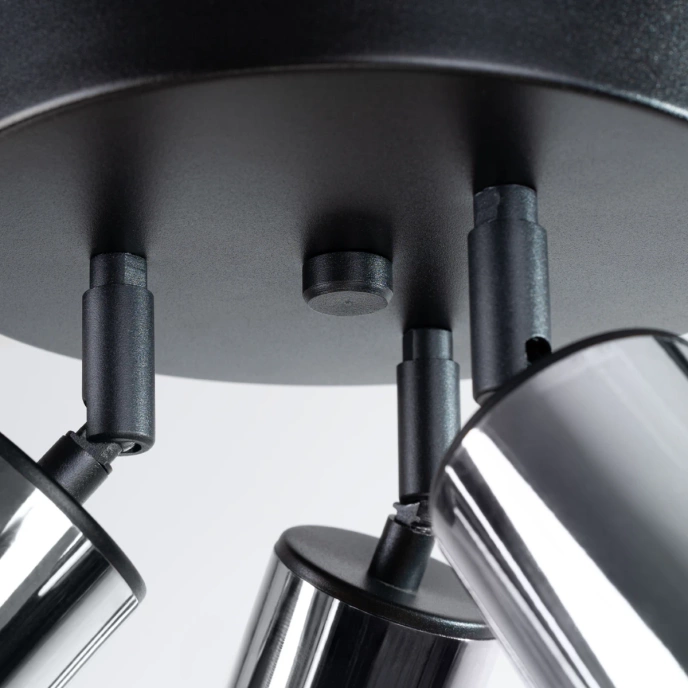 Plafondlamp WINX 3P zwart/chroom