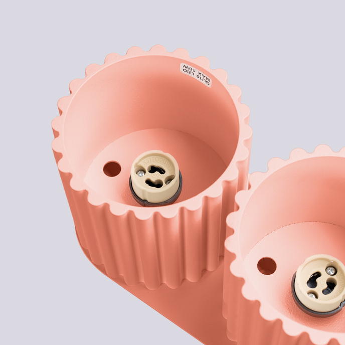 Plafondlamp AURA 2 perzik GU10