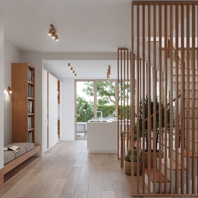 Plafondlamp ZEKE 10 eik